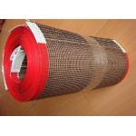 10 × 10 Red Edge PTFE Mesh Belt ,  PTFE Coated Fiberglass Conveyor Belt for sale