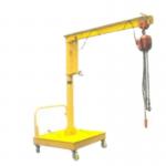 Cantilever Mobile Movable Jib Cranes With Chain Hoist 500kg for sale
