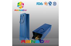 China Wine Bottle Customized Paper Bags / Custom Printed Kraft Paper Bag With Logo Printing supplier