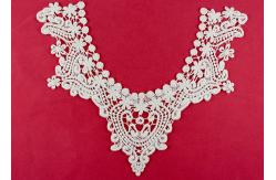 China Emrbroidered Cotton Collar Applique With Retro Guipure Lace Pattern Custom supplier