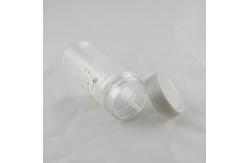China 300ml Clear Plastic Cylinder Tubes , White PP Plastic Screw Lid supplier