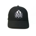 Outdoor Adjustable Embroidered Baseball Caps Plain Custom Blank Black Color for sale