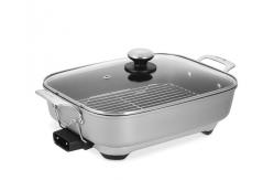 China 12 Inch Square Shape Deep Frying Pan With Glass Lid supplier