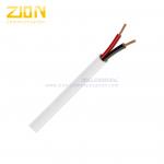 22AWG 2 Cores Stranded Bare Copper Audio Speaker Cable CMR Rated PVC In White for sale