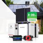 Hybrid Solar Power Kit Off-Grid 5KW 10KW 20KW System 10000W Monocrystalline Silicon Solar Panel MPPT Controller Lithium Ion for sale