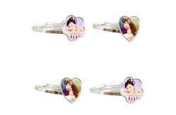 China Blank Cute Sublimation Hair Clip Blanks Heart And Flower Shape supplier