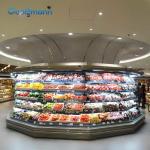 Automatic Defrost Open Display Chiller Cabinet With Night Wind Air Curtain Cooler for sale