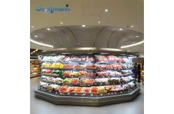 China Automatic Defrost Open Display Chiller Cabinet With Night Wind Air Curtain Cooler supplier