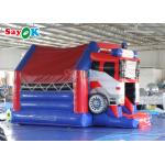 Commercial Inflatable Bouncy Castle Fire Truck Inflatable Bounce House With Slide