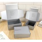 Custom Hardware Gray Zip Mailer Box Extra-hard Corrugated Paper For Clothing And Underwear Express Box for sale