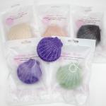 7.8*7.5cm Private Label Activated Shell Konjac Sponge For Skin Cleansing for sale