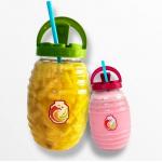 Juice Shops 1.5 Litre Customized Logo PET Beverage Jars for sale
