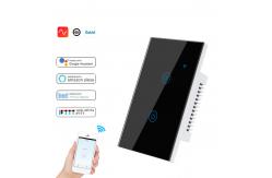 China Dimmable 2A WiFi RF Smart Switch 2gang Smart Light Switch Panel supplier