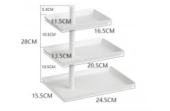 China Rustproof Iron Stamping Three Layer Fruit Tray Metal Houseware Luxury supplier