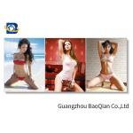 Eco - Friendly Material Lenticular Flip Beautiful Sexy Girl 3D Picture Wall Hanging Art for sale