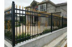China 8x10FT Galvanized Metal Tubular Fencing Customized Black Security Fencing supplier