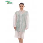 Long Sleeves Waterproof Disposable 55gsm Nonwoven Lab Coat for sale