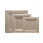 Square 8in Eco Products Home Compostable Sugarcane Plates Biodegradable Disposable for sale