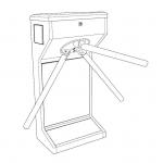 Optimized bus station pedestrian turnstile gate waist high automatic tripod turnstile barrier