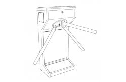 China Optimized bus station pedestrian turnstile gate waist high automatic tripod turnstile barrier supplier