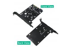 China Dual MSATA SSD To Dual SATA3 Converter With Full Height Profile Bracket supplier