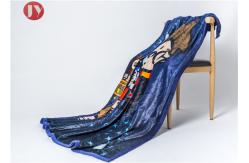 China Digital Printing Micro Mink Sherpa Blanket , Double Layer Royal Plush Fleece Blanket supplier