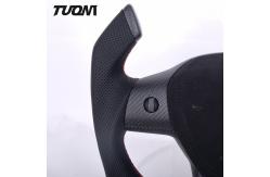 China Matte Carbon Fiber Tesla Model 3 Model Y Steering Wheel Perforated Leather supplier