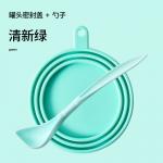 Circle Shape Silicone Cat Food Can Lids With Spoon for sale