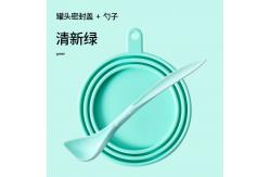 China Circle Shape Silicone Cat Food Can Lids With Spoon supplier