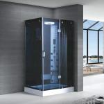 Tempered Glass Sliding Door Enclosed Steam Shower Cabins Aluminum Frame