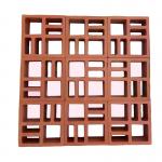 Red Clay Lattice Bricks Fence Ceramic Screen Blocks for sale