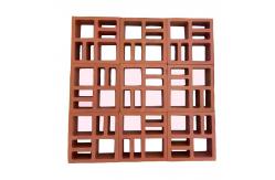 China Red Clay Lattice Bricks Fence Ceramic Screen Blocks supplier