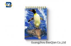 China Penguin Image Notebook Custom Printed Spiral Notebooks 3D Cover High Definition supplier