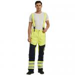 Elascated Side CVC HIVIS Yellow Fire Retardant Bib Trousers EN 1149-5 for sale