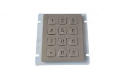 China 12 keys IP67 dynamic vandal proof Stainless Steel industrial backlight keypad supplier