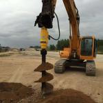 APIE Mini Excavator Earth Auger Construction Machinery Attachments Parts for sale