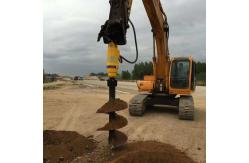 China 1-2t Excavator Backhoe Hydraulic Earth Auger Drill With S4 Auger supplier
