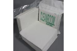 China Cellulose Polyester Cleanroom Paper Nonwoven White Low Lint Wipes For Cleaning Lab supplier
