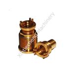 Golden Copper RF connector parts Milling CNC Machining Aerospace Parts for sale