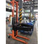 CE Certificated 250kg 300kg 500kg 1.6meters Manual Roll Stacker With Clamp And Rotator for sale