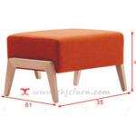America style mid century solid wood leg ottoman for sale