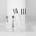 Clear Empty Roll On Bottles 100ml Plastic Roller Bottles With Silver Screw On