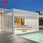 Customized Size Motorized Aluminum Pergola Remote Control and Smart Home Integration for Waterproof Windproof Feature for sale