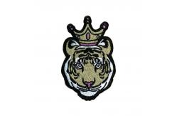China Laser Cut Glitter Iron On Patches Ironing Adhesive Backing OEM For Clothes supplier