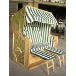 Luxury 2 Seat Yellow Roofed Wicker Beach Chair & Strandkorb For Hotel Garden for sale