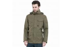 China 2 Pieces Camping Coat Seamless Waterproof Zipper Adjustable Cuff Hign Density supplier