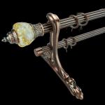 Crystal Glass Double Ended Air Stainless Steel Curtain Tube for sale