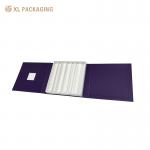 Rigid Purple Chocolate Gift Packing Box Dessert Holding Magnetic Closure Gift Box for sale