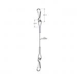 Single Leg Steel Wire Rope Cable Lanyard Loop And Loop With Lanyard Hooks YW86537 for sale