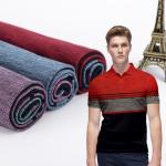 Breathable And Sweat-Absorbent Cotton Plain Jersey Striped Knit Fabric For Clothing for sale